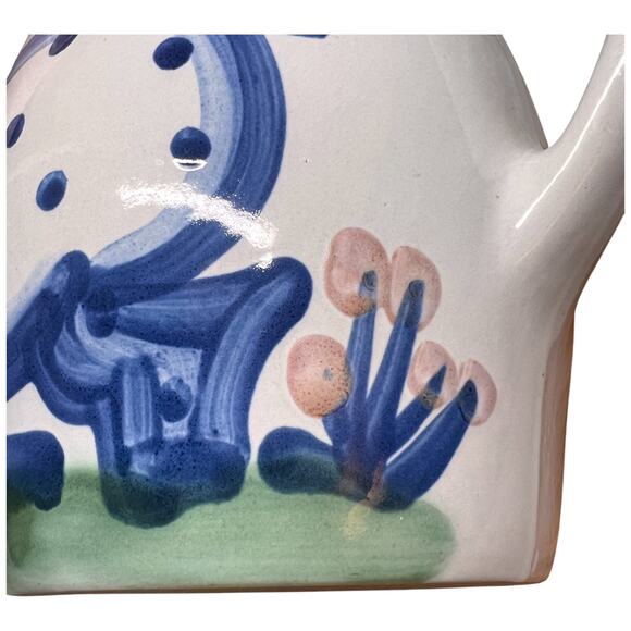 M.A. HADLEY The End Pig Pitcher Stoneware 64 oz Folk Art County Scene USA - Picture 9 of 11